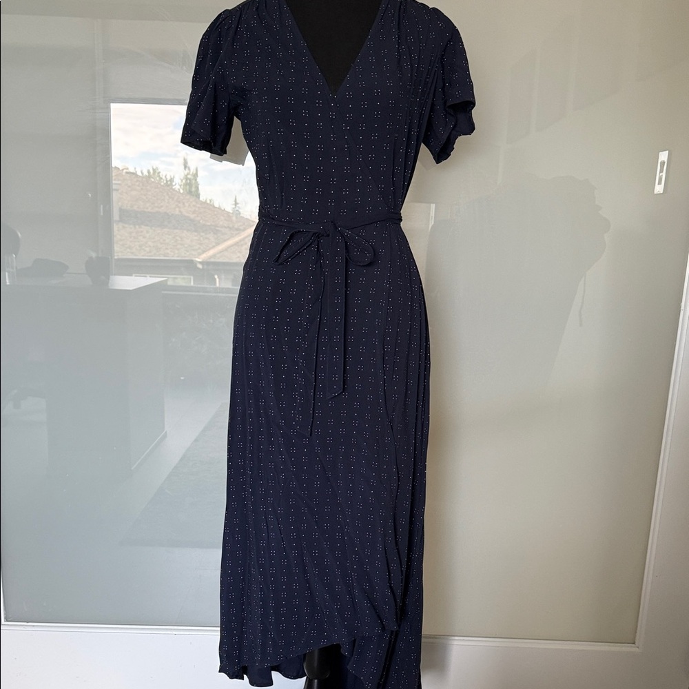GAP Dark Navy Polka Dot Women's Wrap Dress